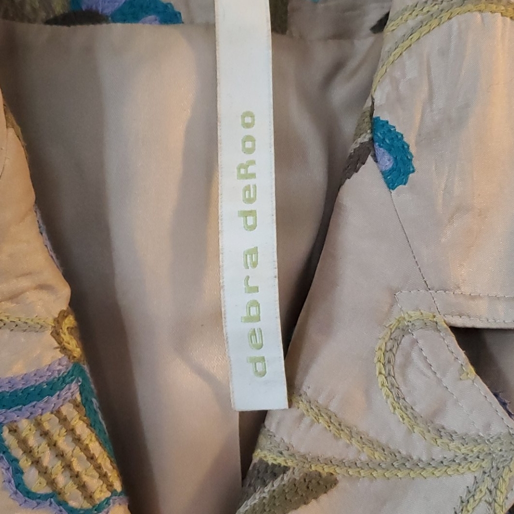 100% silk blazer debra deroo blazer. - Picture 2 of 3